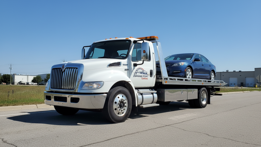 flatbed bridge-point-towing
